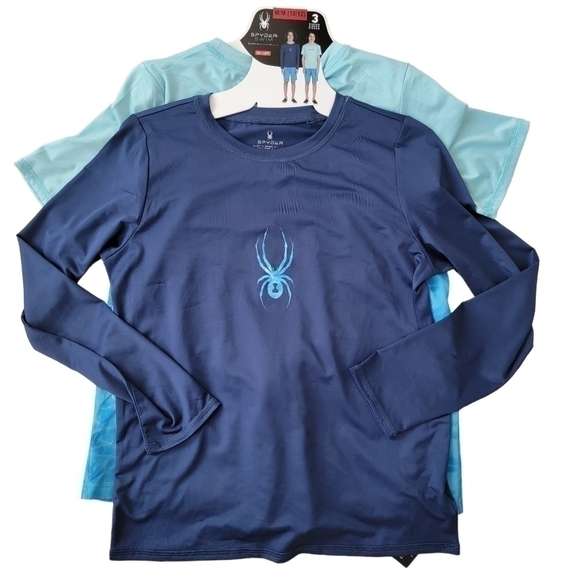 🛑 2 / $40 Sale! SPYDER 3 Piece Surf Sand Sun Swim Set Blue- Size (10/12) M NWT - Picture 1 of 10